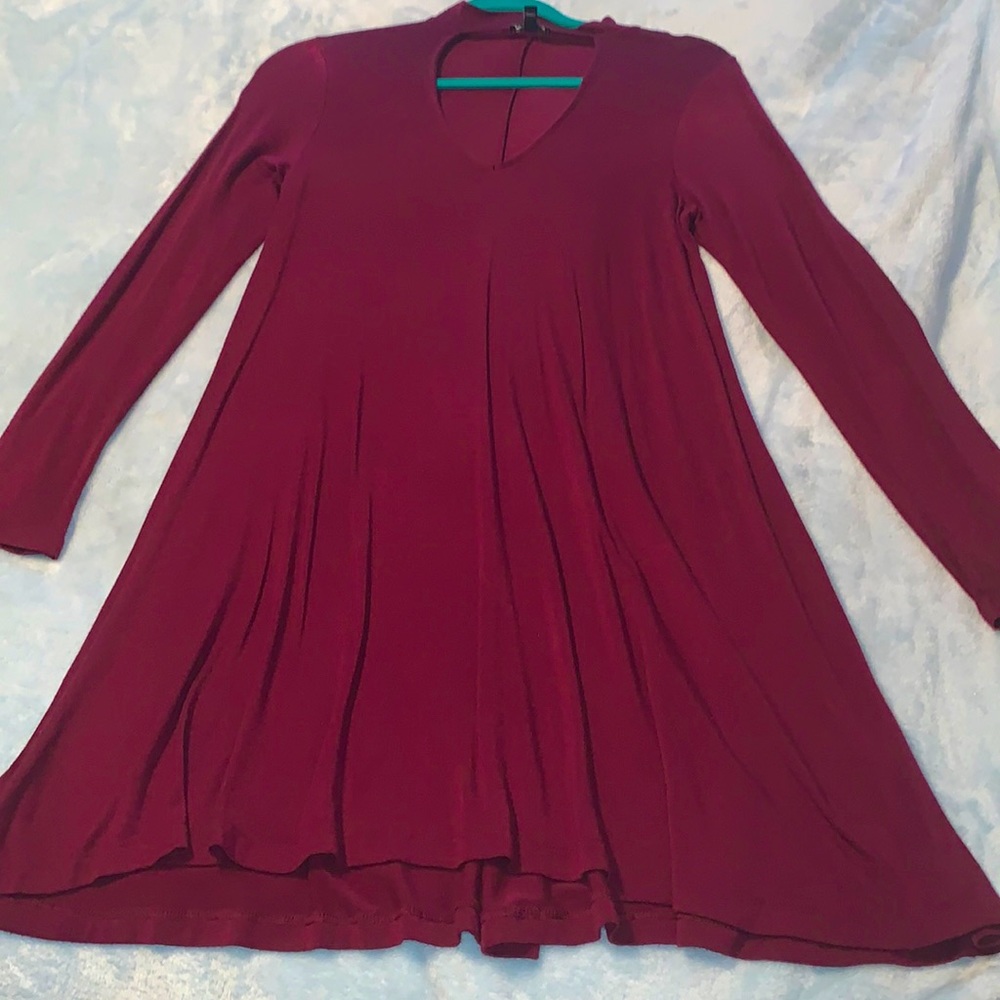 Express wine color dress